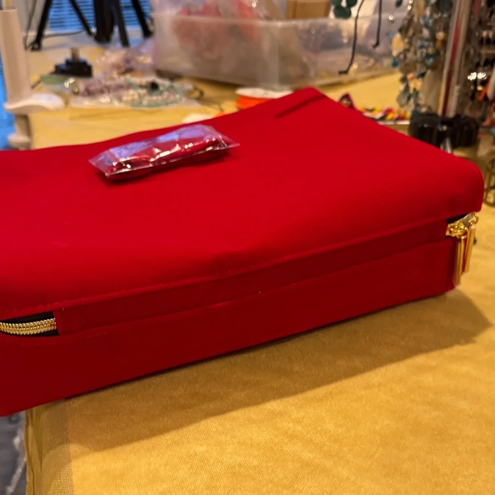 Red Travel Jewelry Case